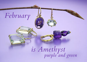 february birthstone, february jewelry, amethyst earrings, amethyst necklace, amethyst bracelet, amethyst ring, green amethyst jewelry, fine jewelry boston