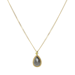 Amali Small Teardrop Diamond Pendant Necklace | Quadrum Gallery