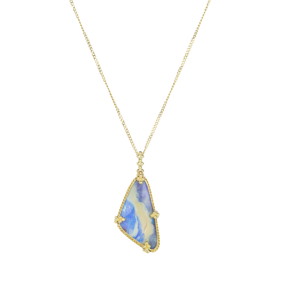 Amali Triangular Boulder Opal Pendant Necklace | Quadrum Gallery