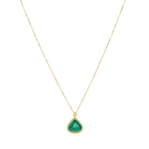 Amali 18k Pear Shaped Emerald Pendant Necklace | Quadrum Gallery