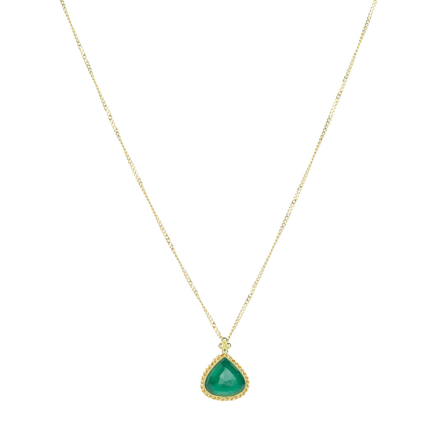 Amali 18k Pear Shaped Emerald Pendant Necklace | Quadrum Gallery