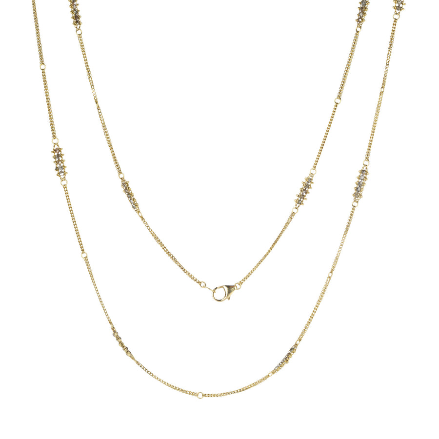 Amali 18k Champagne Diamond Textile Station Necklace | Quadrum Gallery