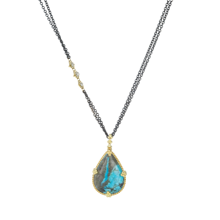 Amali Teardrop Peruvian Opal Pendant Necklace | Quadrum Gallery
