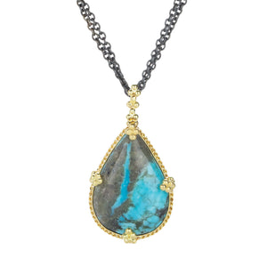 Amali Teardrop Peruvian Opal Pendant Necklace | Quadrum Gallery