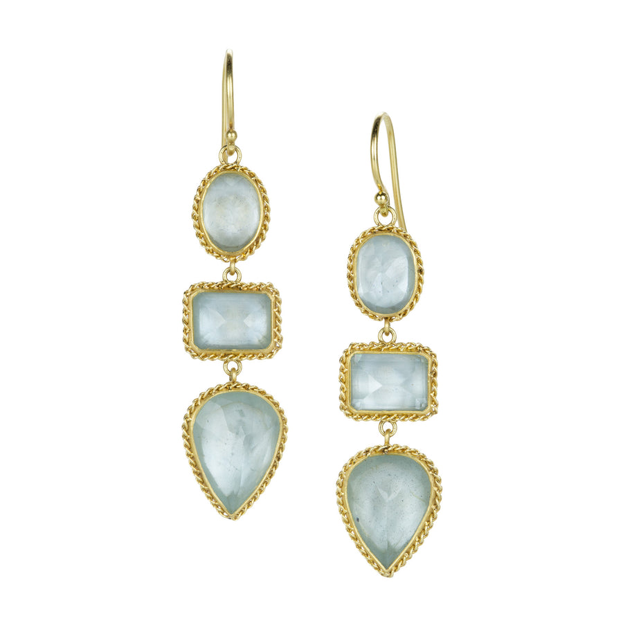 Amali Triple Aquamarine Drop Earrings | Quadrum Gallery