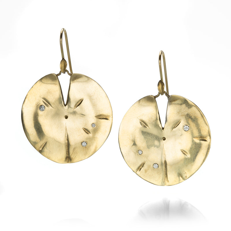 Annette Ferdinandsen Large Diamond Lily Pad Earrings | Quadrum Gallery