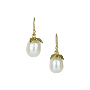 Annette Ferdinandsen White Pearl Pear Drop Earrings | Quadrum Gallery
