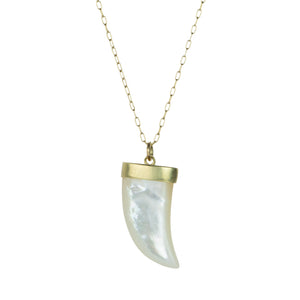 Annette Ferdinandsen White Mother of Pearl Tiger Claw Pendant Necklace | Quadrum Gallery