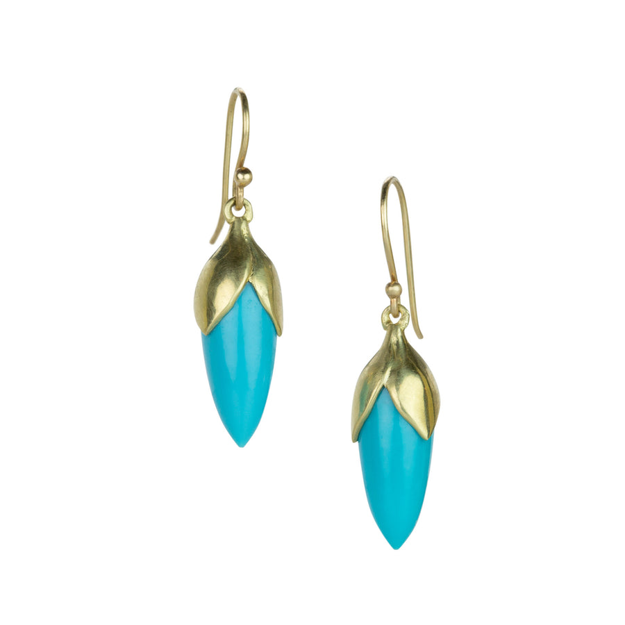 Annette Ferdinandsen Turquoise Long Bud Drop Earrings | Quadrum Gallery