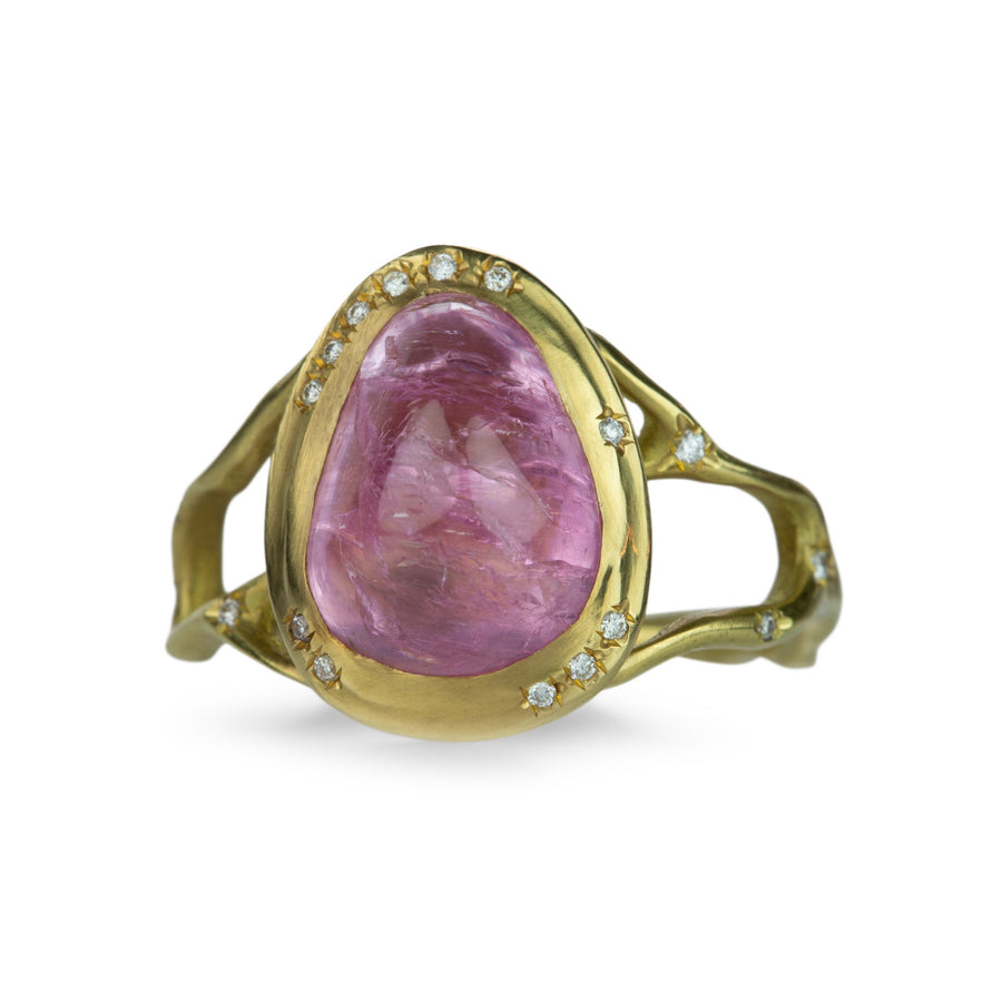 Annette Ferdinandsen Pink Sapphire Branch Ring with Diamonds | Quadrum Gallery