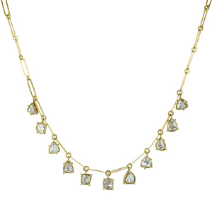 Annie Fensterstock Hand Fabricated Diamond Slice Necklace | Quadrum Gallery