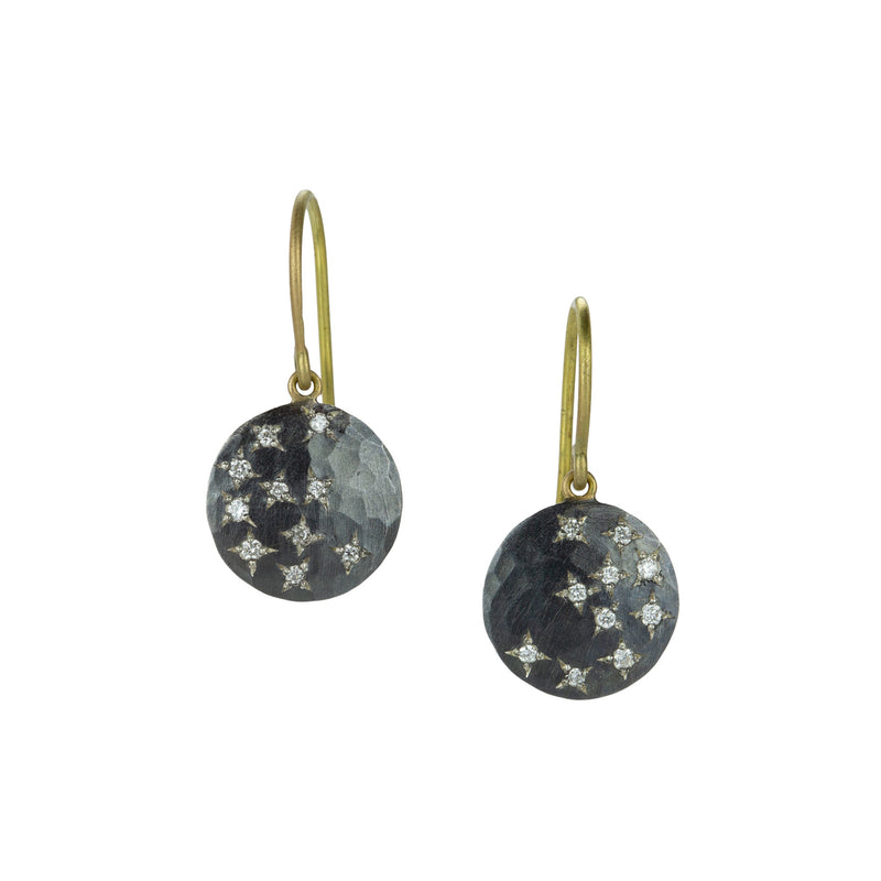 Annie Fensterstock Oxidized Silver Sprinkle Drop Earrings | Quadrum Gallery