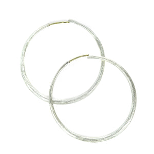 John Iversen Large Sterling Silver Hoops with Posts | Quadrum Gallery