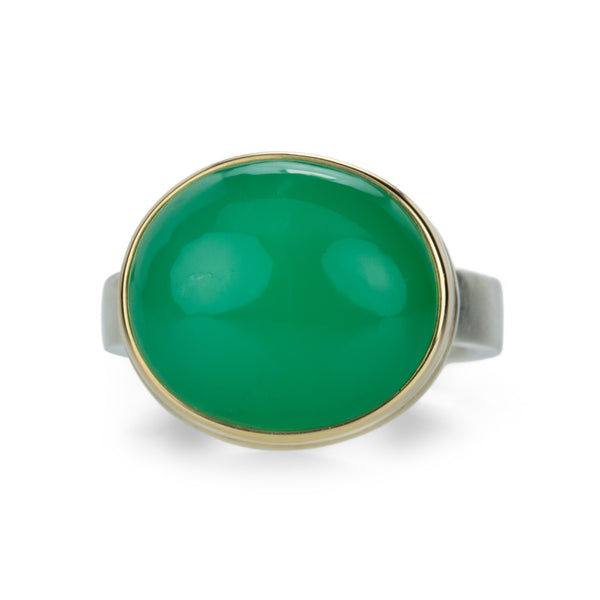 Size US 7.3/4 SOLID Sterling Silver Chrysoprase Ring, Natural Boi Chrysoprase 925 Solid Silver Ring, buy