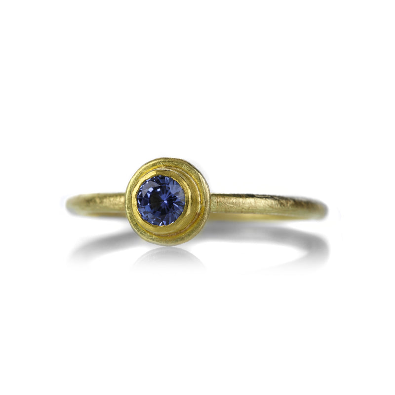 Petra Class Round Faceted Blue Sapphire Ring | Quadrum Gallery