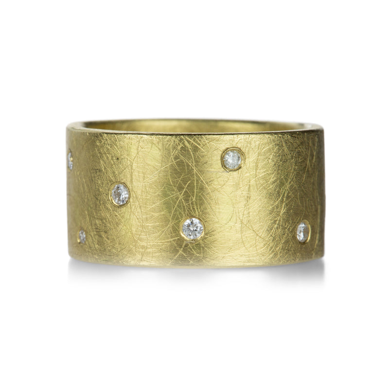 Petra Class Wide Scattered Diamond Band | Quadrum Gallery