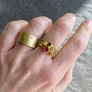Petra Class Tiny Round Ruby Ring | Quadrum Gallery