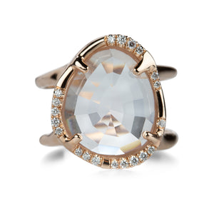 Sirciam White Topaz Ethos Ring with Diamonds | Quadrum Gallery
