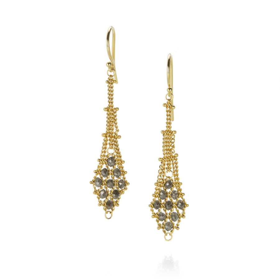 Amali Gray Diamond Textile Drop Earrings | Quadrum Gallery