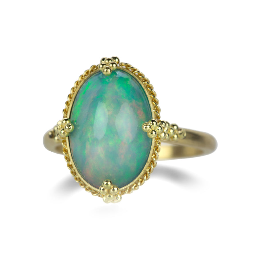 Amali 18k Oval Ethiopian Opal Ring | Quadrum Gallery