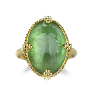 Amali 18k Oval Faceted Green Tourmaline Ring | Quadrum Gallery