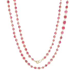 Amali Pink Spinel Woven Necklace | Quadrum Gallery