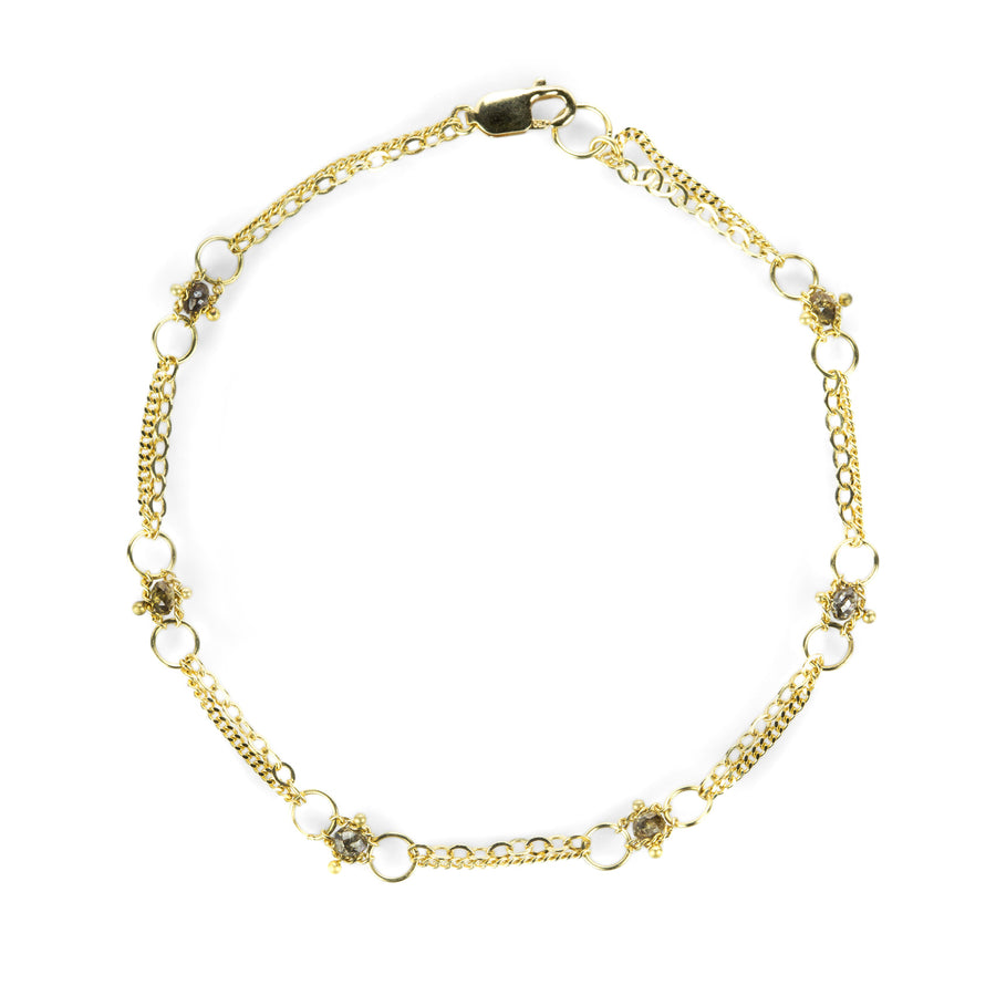 Amali 18k Whisper Chain Bracelet with Champagne Diamonds | Quadrum Gallery
