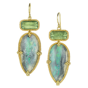 Amali One of a Kind Opal and Green Quartz Earrings | Quadrum Gallery