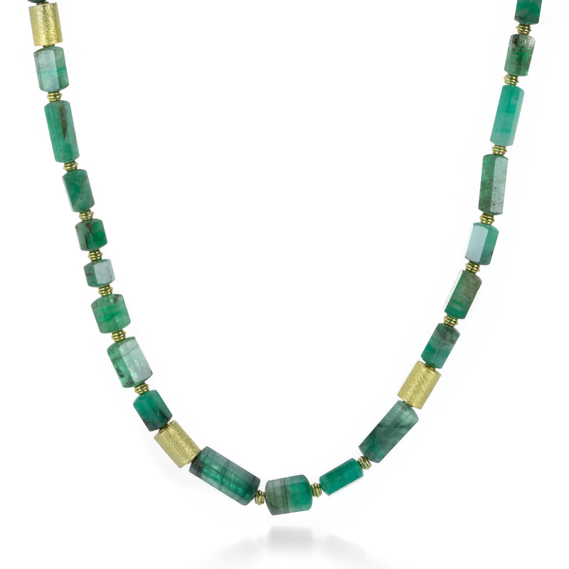 Barbara Heinrich Emerald Necklace with Cylinder Spacers | Quadrum Gallery