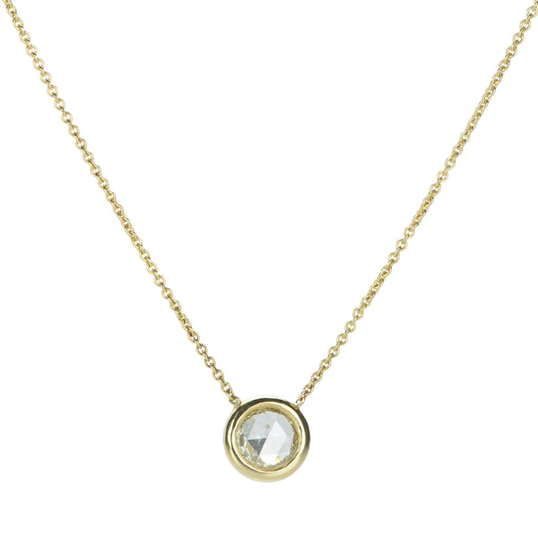 アクセサリー 22kt Gold 4mm Rosecut Diamond Necklace 22kt Gold 4mm Rosecut Diamond Necklace