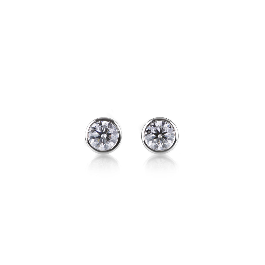 Edward Burrowes Diamond Stud Earrings in Platinum  | Quadrum Gallery