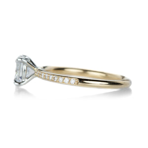 Edward Burrowes Oval Solitaire with Pave Diamond Ring | Quadrum Gallery