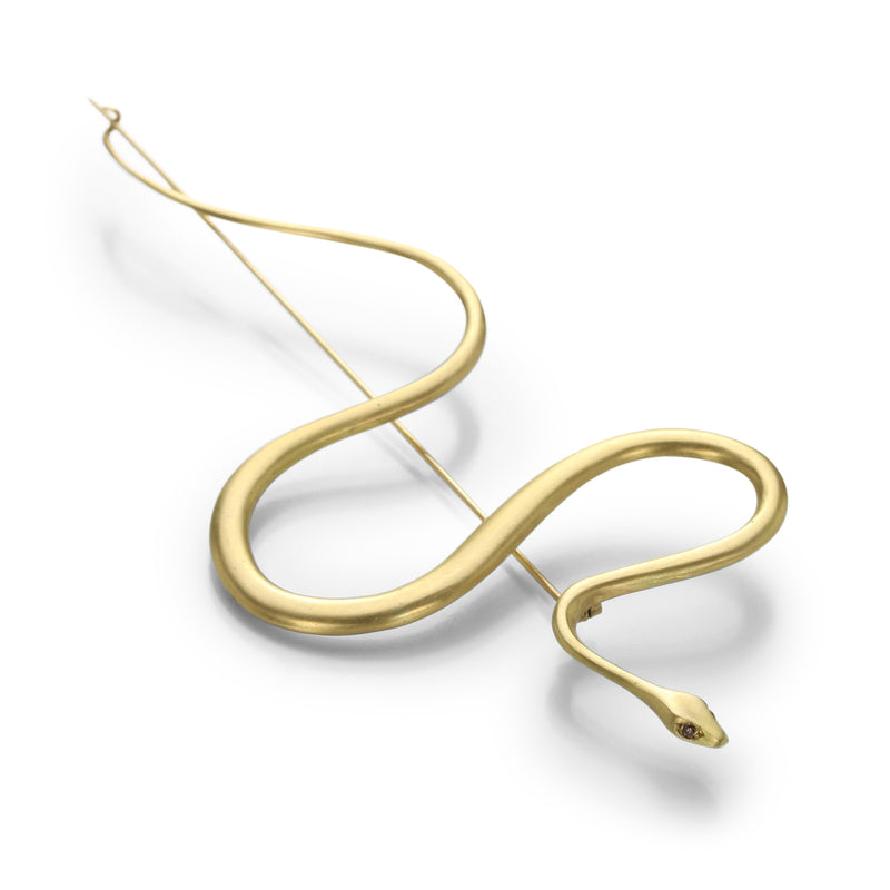Gabriella Kiss Large Gold Snake Pin | Quadrum Gallery