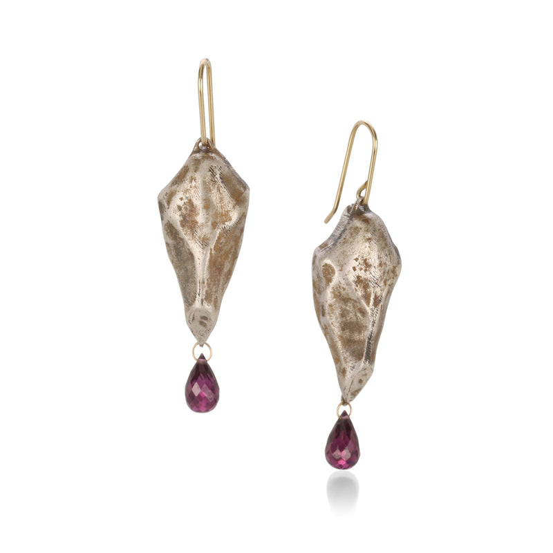 Gabriella Kiss Deer Skull Earrings with Garnet Drops | Quadrum Gallery