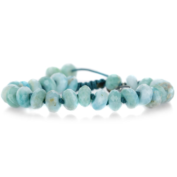 Joseph Brooks Faceted 9mm Larimar Beaded Bracelet