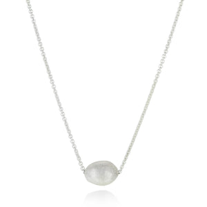 John Iversen Small Silver Pebble Pendant Necklace | Quadrum Gallery