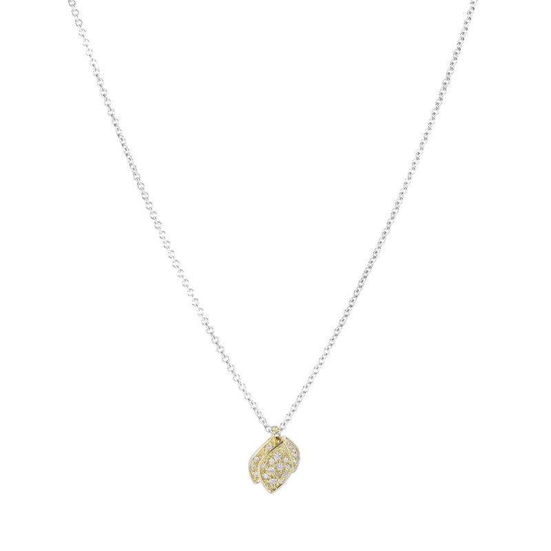 John Iversen Pave Diamond Triple Leaf Necklace | Quadrum Gallery
