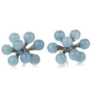 John Iversen Small Jacks Earrings with Aquamarines  | Quadrum Gallery