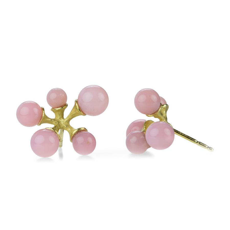 John Iversen Micro Jacks Earrings with Pink Opal  | Quadrum Gallery