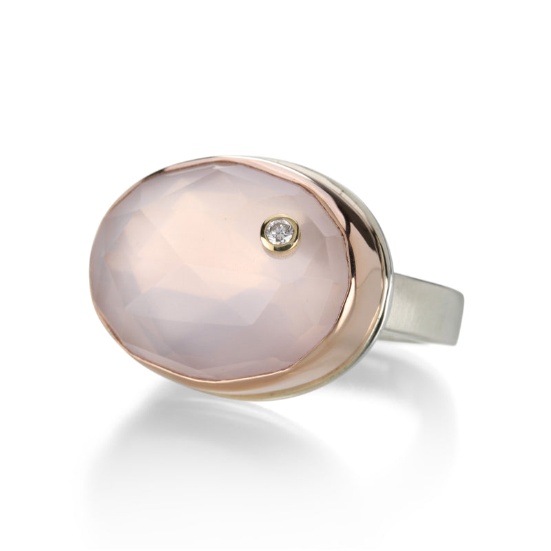 Jamie Joseph Rose Quartz Ring with Diamond | Quadrum Gallery