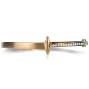Pat Flynn Rose Gold Pave Diamond Tail Nail Bracelet | Quadrum Gallery