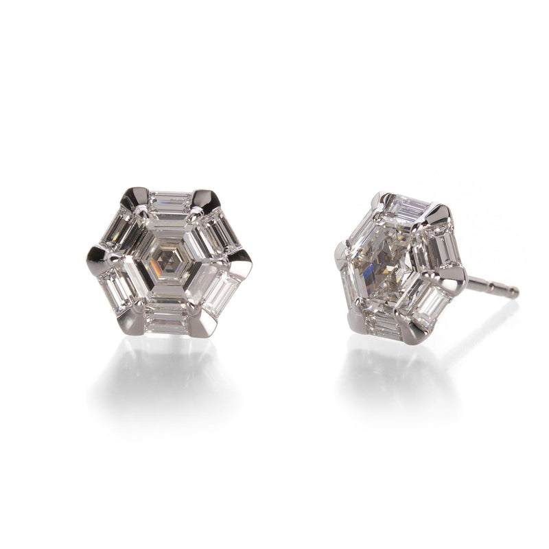 Paul Morelli Hex Diamond Stud Earrings | Quadrum Gallery