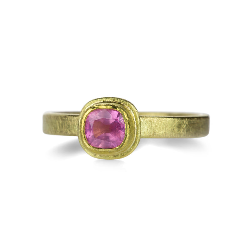 Petra Class Cushion Cut Pink Sapphire Ring | Quadrum Gallery