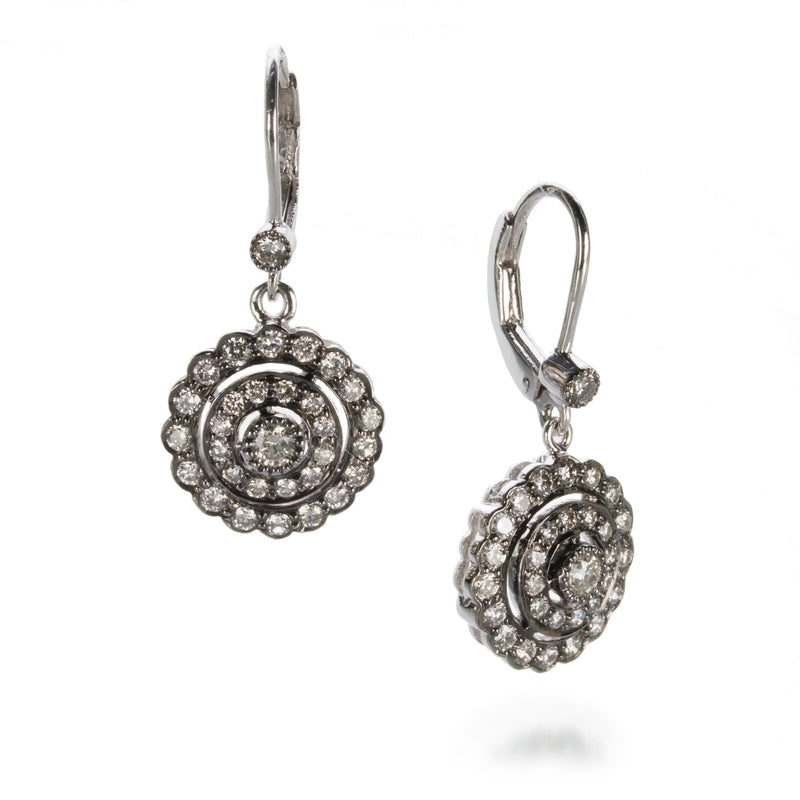 Sethi Couture Diamond Circle Drop Earrings | Quadrum Gallery