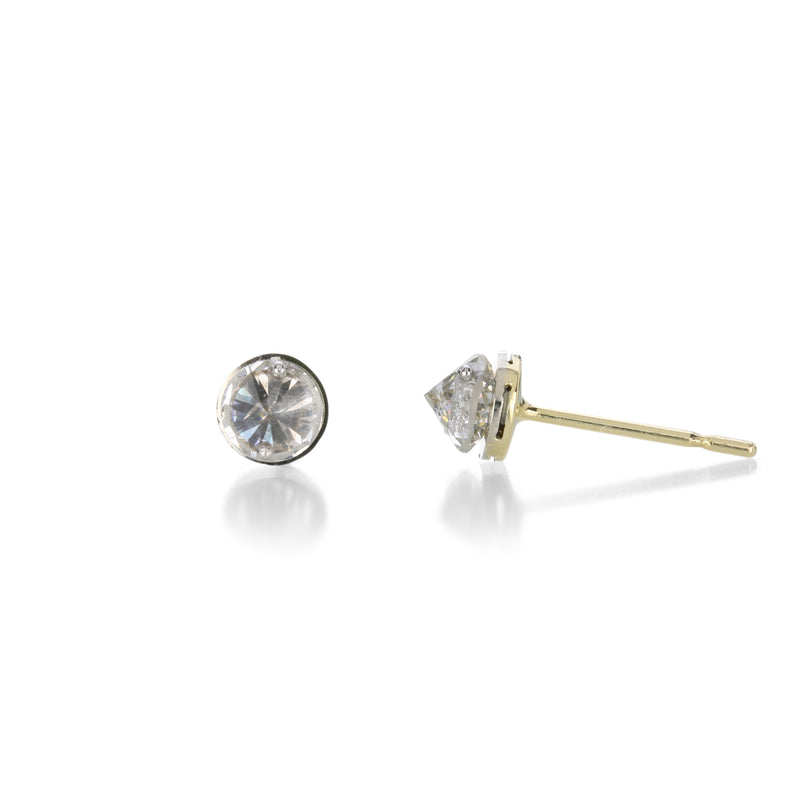 Todd Pownell Round Invert Set Diamond Stud Earrings | Quadrum Gallery