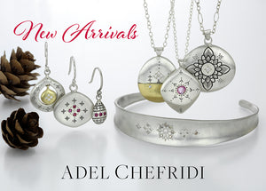adel chefridi jewelry, adel chefridi earrings, adel chefridi necklaces, adel chefridi bangle, sterling silver jewelry, mixed metal jewelry 