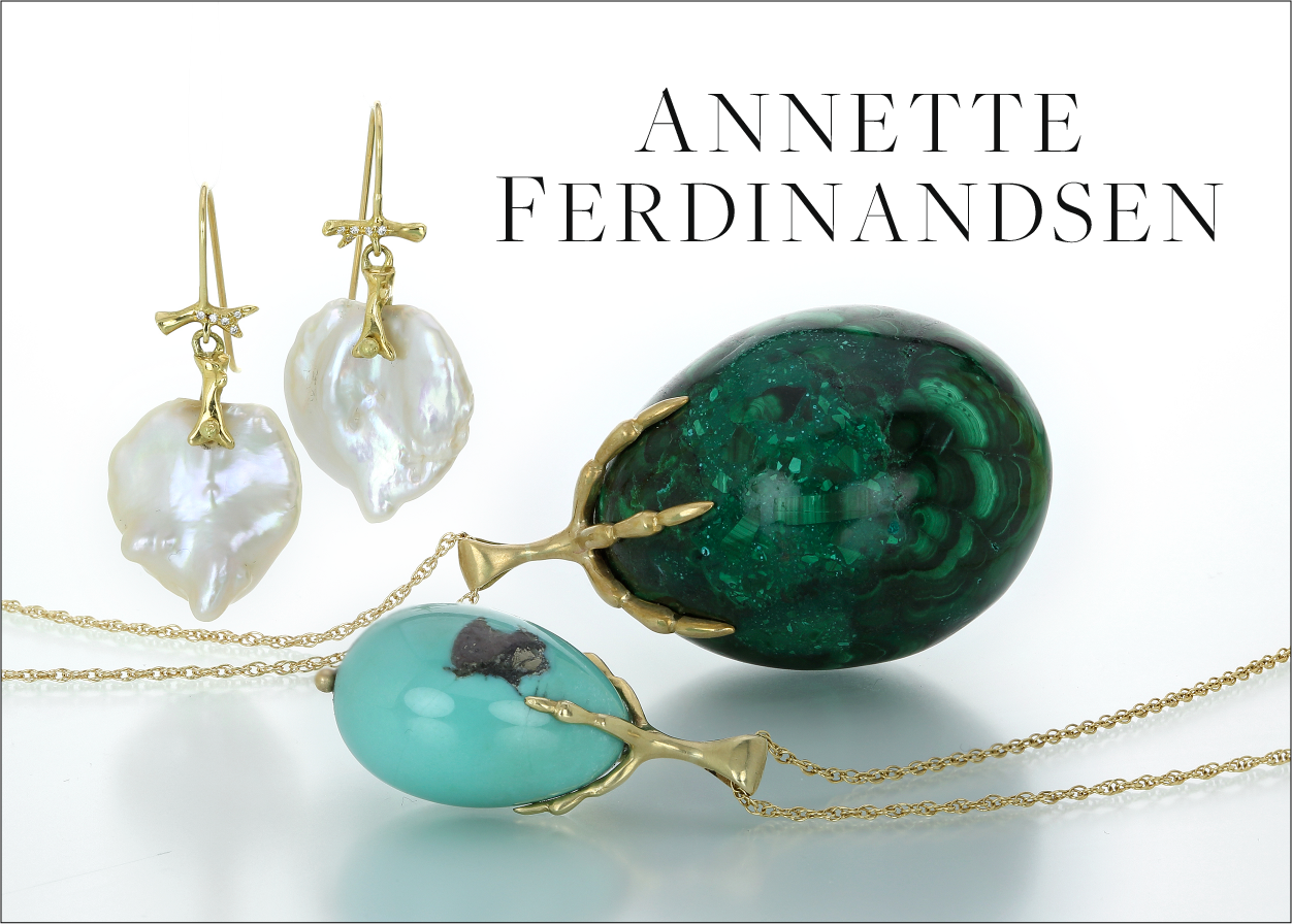 annette ferdinandsen jewelry, annette ferdinandsen earrings, annette ferdinandsen necklaces, malachite jewelry, turquoise jewelry, nature inspired jewelry