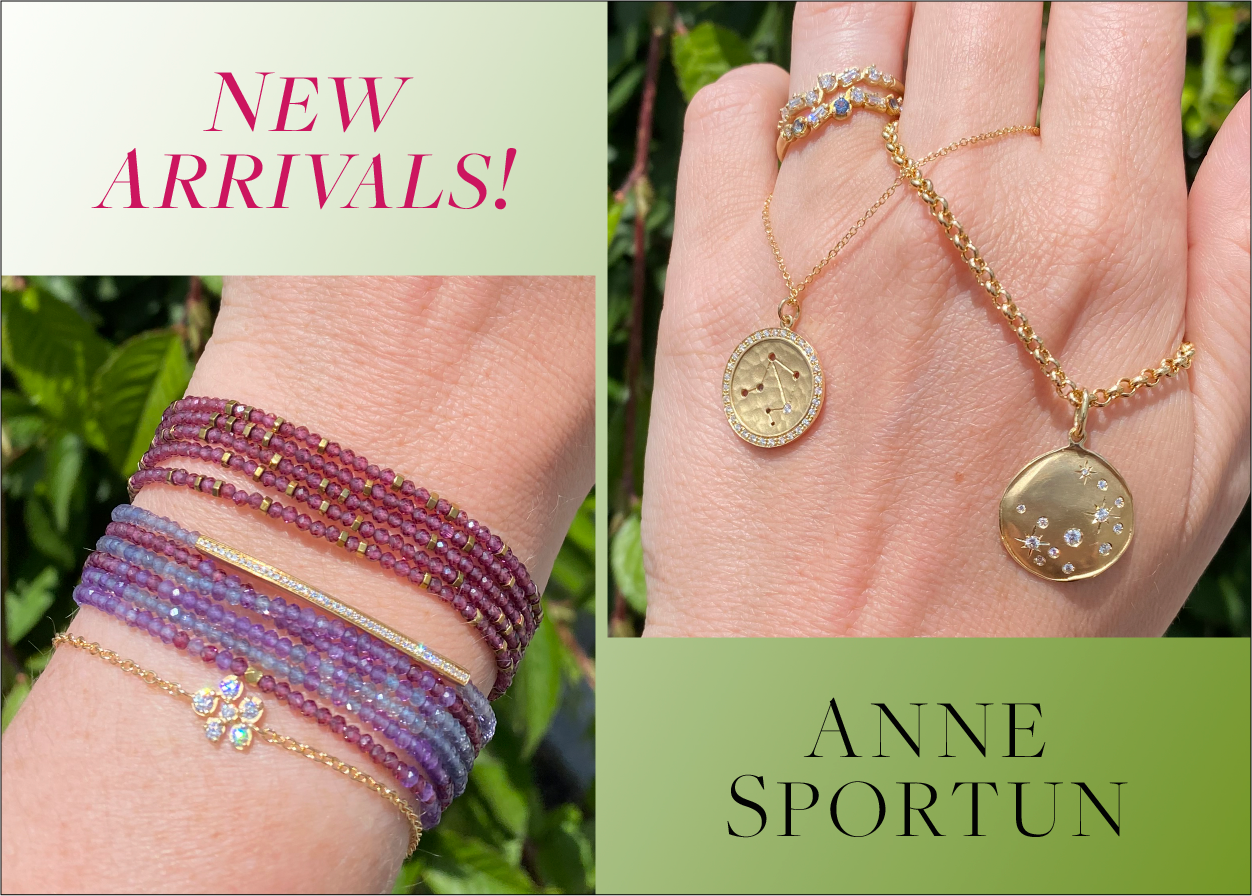 anne sportun jewelry, anne sportun bracelets, anne sportun earrings, wrap bracelets, gemstone bracelets, gemstone earrings, gemstone necklaces, constellation pendants, astrology necklaces
