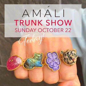 amali trunk show, amali jewelry, amali necklace, amali rings, amali earrings, amali bracelet, delicate gold jewelry, gemstone earrings, gemstone rings, gemstone necklaces
