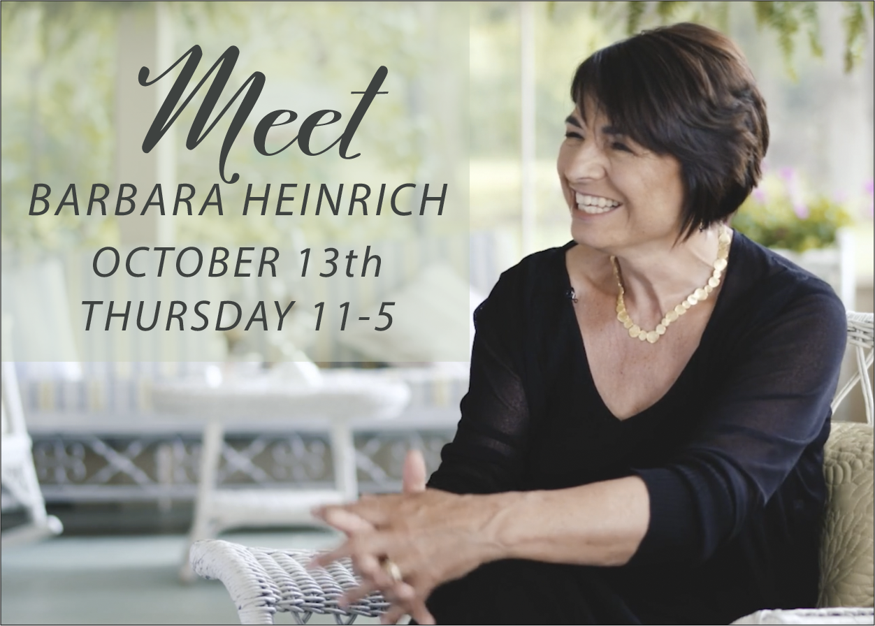 barbara heinrich jewelry, barbara heinrich trunk show, meet barbara heinrich, barbara heinrich earrings, barbara heinrich necklaces, barbara heinrich bracelet, barbara heinrich rings, gemstone rings, gemstone necklaces